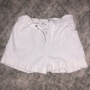 White denim shorts